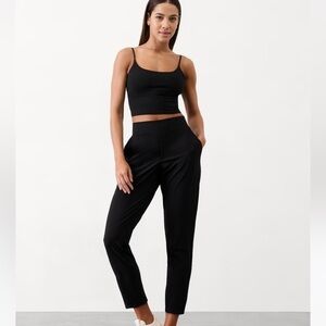 ATHLETA BROOKLYN MID RISE ANKLE RIB SIDE PANT